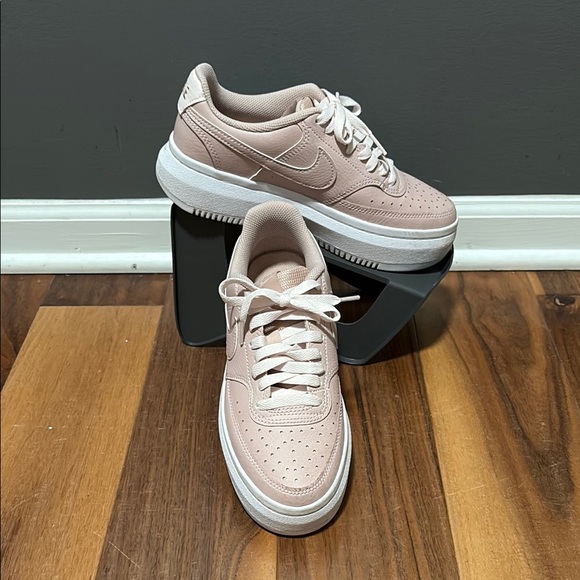 Nike Court Vision Alta Pink Platform Sneakers with Chunky Sole - Picture 4 of 10